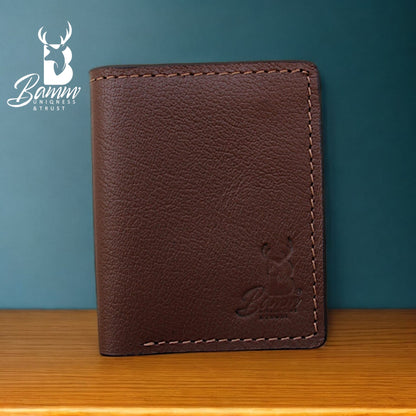 BAMM Genuine Leather Wallet for Men –  Compact Bifold with Card & Cash Slots