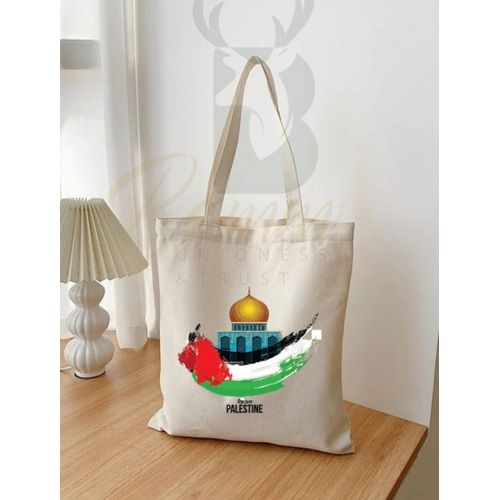 Tote Bag With Pocket And Handle(Palestine)