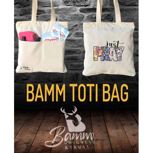 Tote Bag With Pocket And Handle