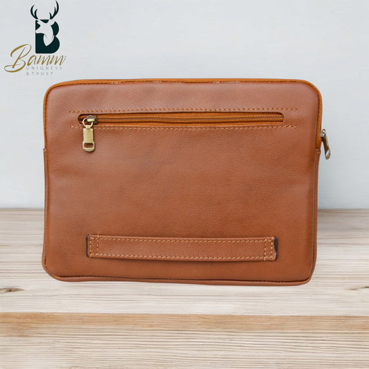 Genuine Leather iPad & Laptop Case – Shock-Resistant, Stylish & Secure for MacBook, Dell, and More