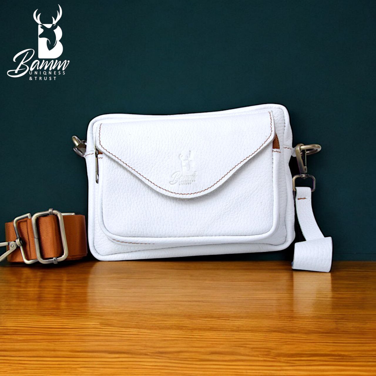 Genuine Leather Crossbody & Handbag – Compact, Multi-Compartment Design