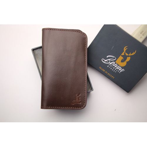 Passport Wallet Natural Leather Brown