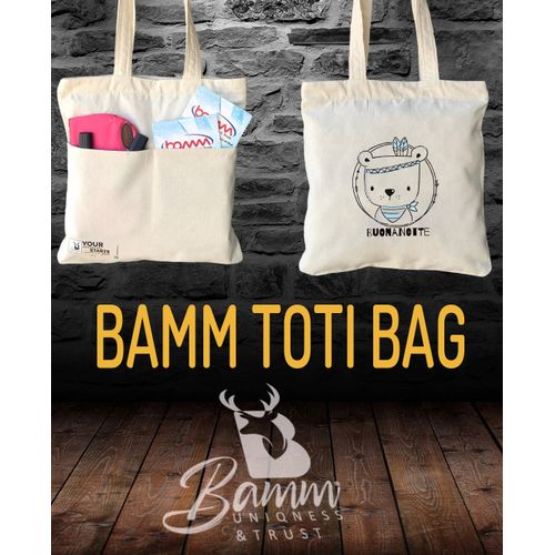 Tote Bag With Pocket And Handle