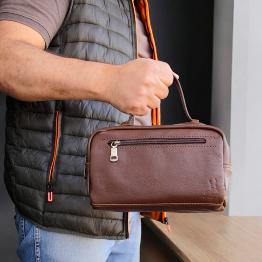 Elegant men's leather handbag 2243-1