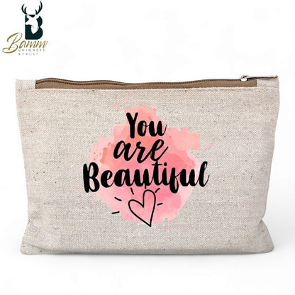 Multi-Use Makeup Organizer Bag – Heavy Duty Duck Cotton, Washable with Digital Print