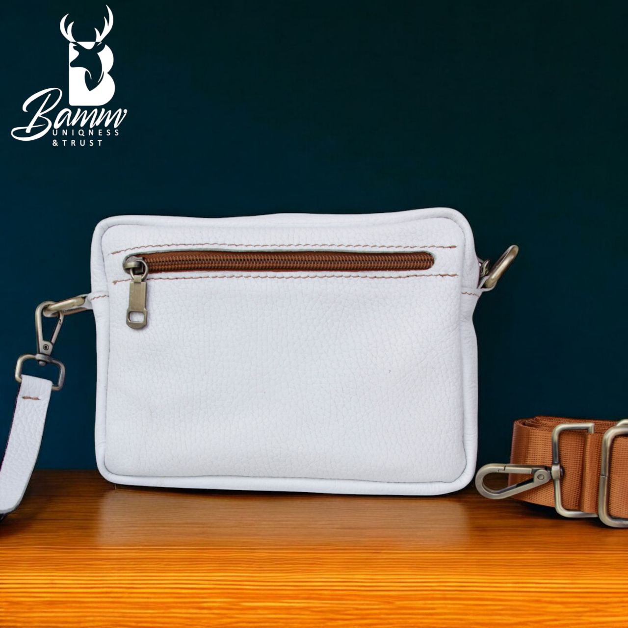 Genuine Leather Crossbody & Handbag – Compact, Multi-Compartment Design