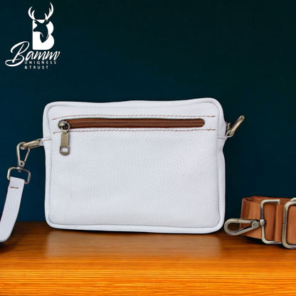 Genuine Leather Crossbody & Handbag – Compact, Multi-Compartment Design
