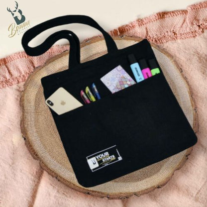 Tote Bag With Pocket And Handle