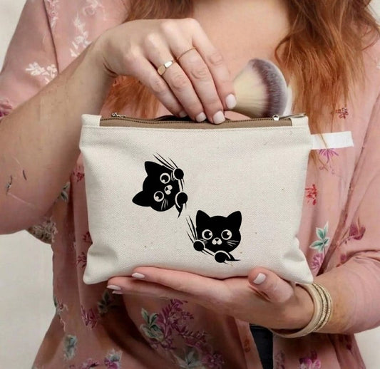 Multi-Use Makeup Organizer Bag – Heavy Duty Duck Cotton, Washable with Digital Print