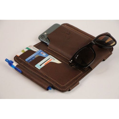 Bamm Leather Car Sun Visor Organizer – Keep Your Essentials Neat & Accessible! 6101