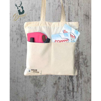Tote Bag With Pocket And Handle