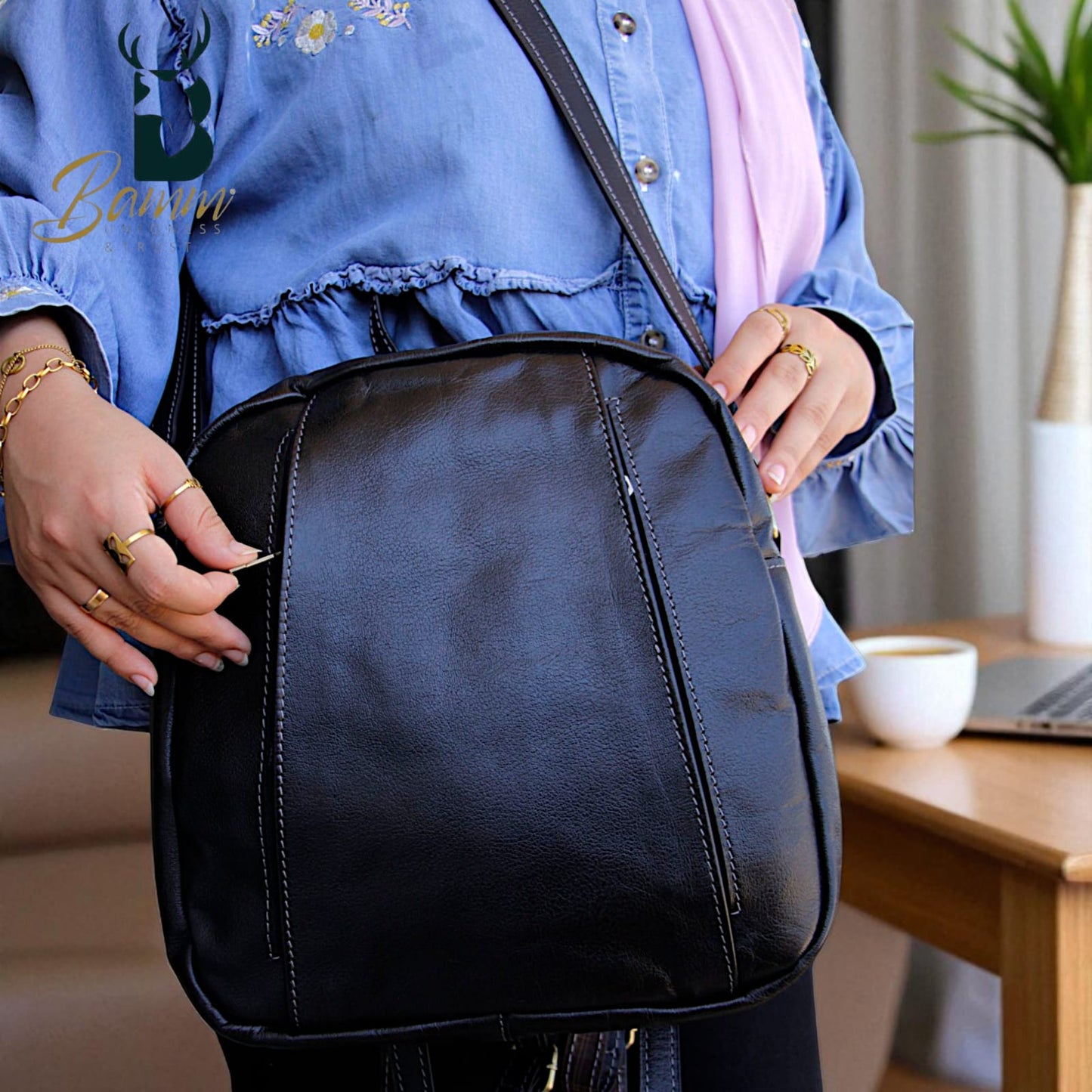 Women’s Genuine Leather Crossbody and Handbag – Elegant Purse