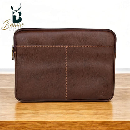 Genuine Leather iPad & Laptop Case – Shock-Resistant, Stylish & Secure for MacBook, Dell, and More
