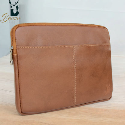 Genuine Leather iPad & Laptop Case – Shock-Resistant, Stylish & Secure for MacBook, Dell, and More