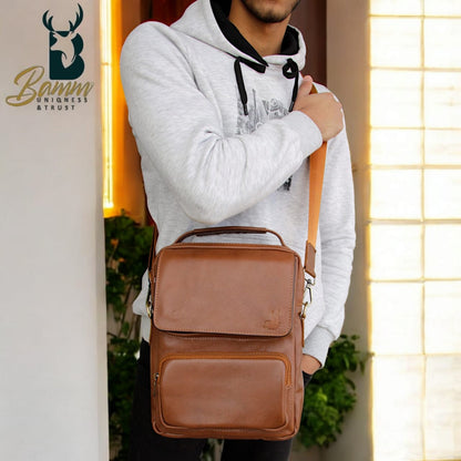 Men's Genuine Leather Handbag – Elegant & Functional Design