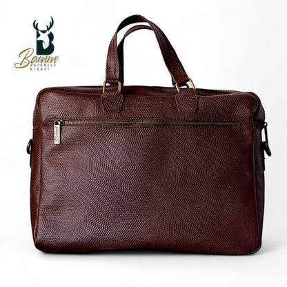 Leather Fashion Business Shoulder Messenger Crossbody Bag From