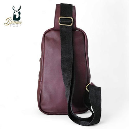 Small Leather Backpack Crossbody Bag Chest Shoulder Bags For Men Outdoor Anti-Theft Lightweight Cycling