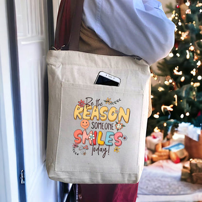 BAMM Beige Tote Bag With Two Adjustable Shoulder Straps