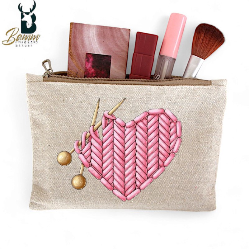 Multi-Use Makeup Organizer Bag – Heavy Duty Duck Cotton, Washable with Digital Print