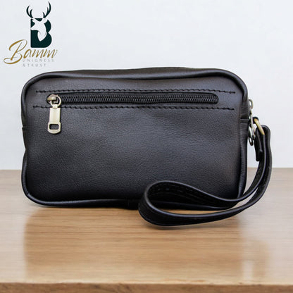 Elegant men's leather handbag 2814