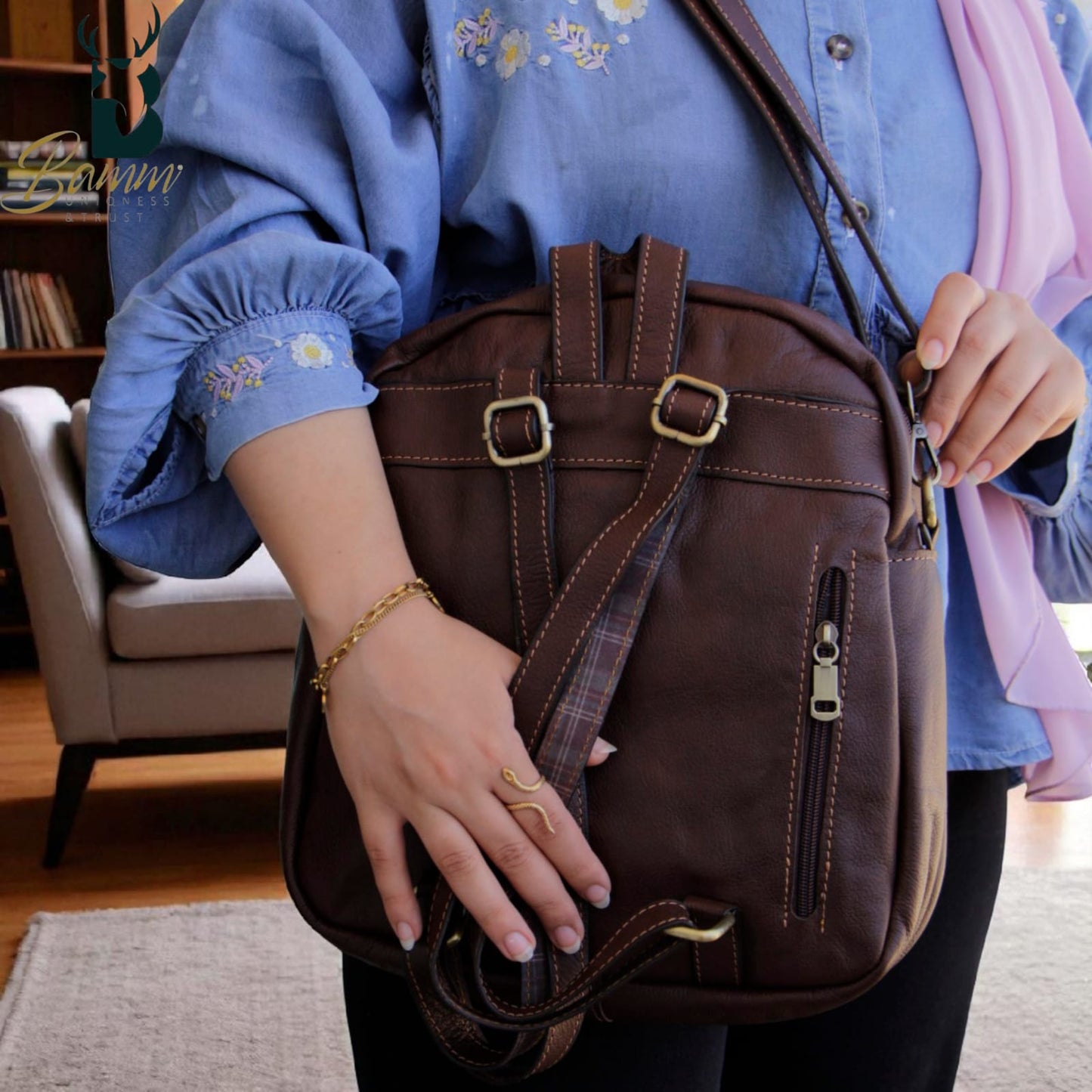 Women’s Genuine Leather Crossbody and Handbag – Elegant Purse