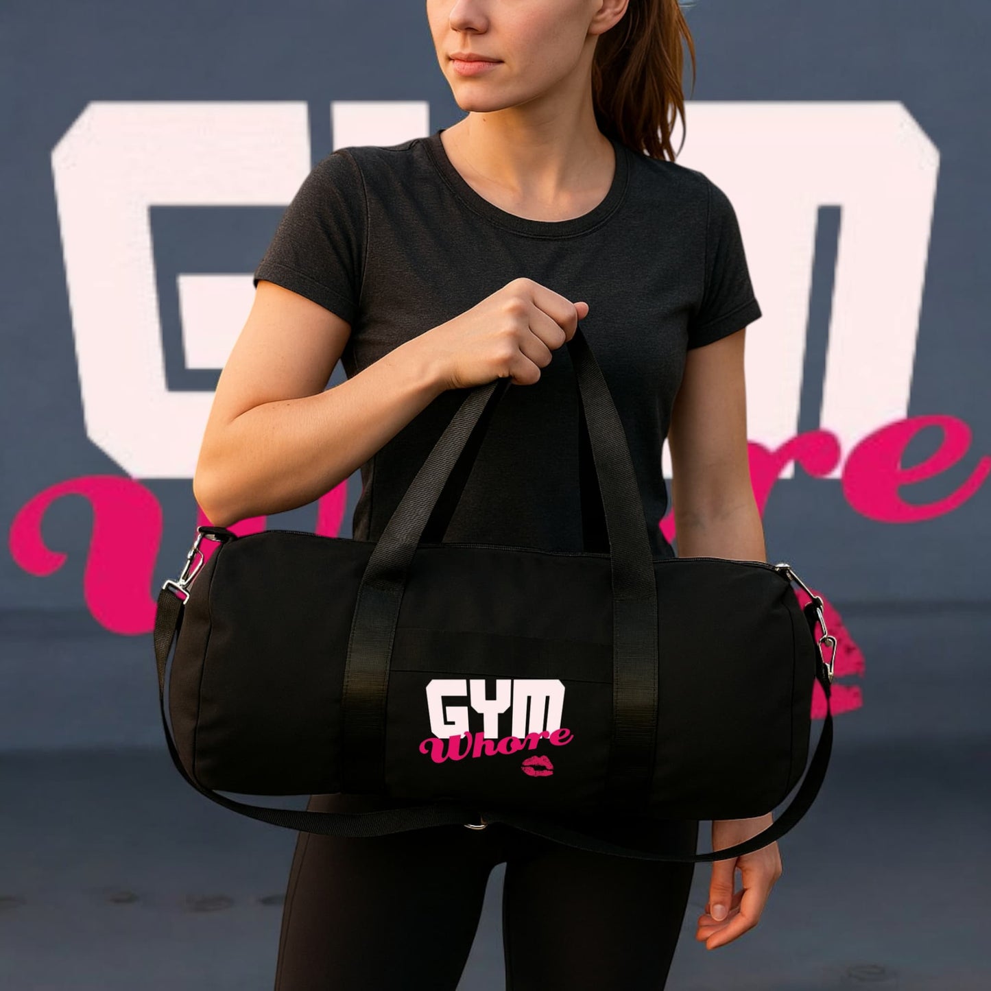 Women's Gym Bag – Water-Resistant Polyester – Side & Front Zipper – Imported Satin Handle – Stylish & Spacious 1111