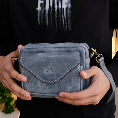 Men's Genuine Leather Crossbody Bag – Stylish & Practical Design