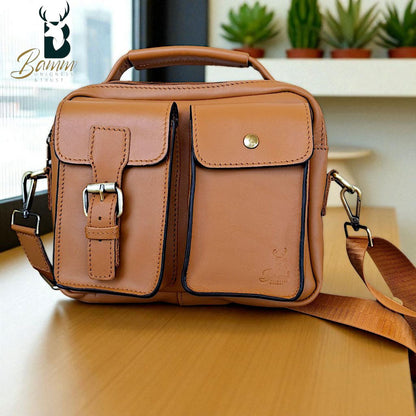 High-quality leather men's crossbody bag-2225