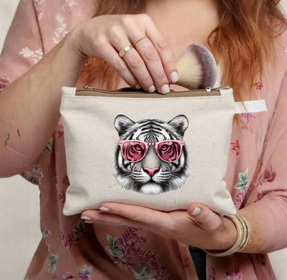Multi-Use Makeup Organizer Bag – Heavy Duty Duck Cotton, Washable with Digital Print