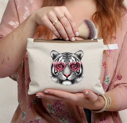 Multi-Use Makeup Organizer Bag – Heavy Duty Duck Cotton, Washable with Digital Print