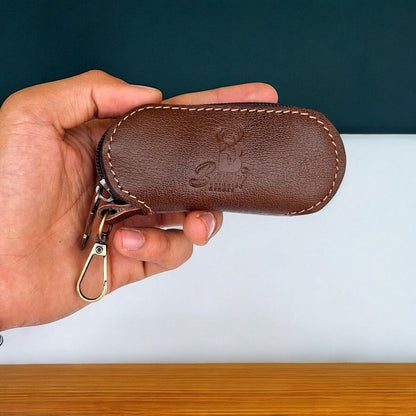Natural Leather Keychain for Car Remote & Keys – 5x11 cm