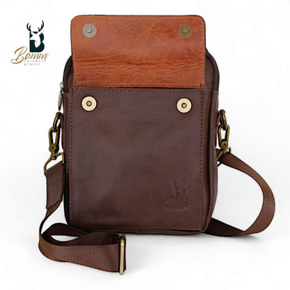 Natural Leather Crossbody Bag-2804
