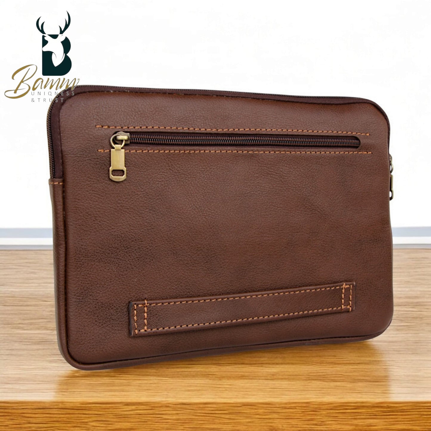 Genuine Leather iPad & Laptop Case – Shock-Resistant, Stylish & Secure for MacBook, Dell, and More