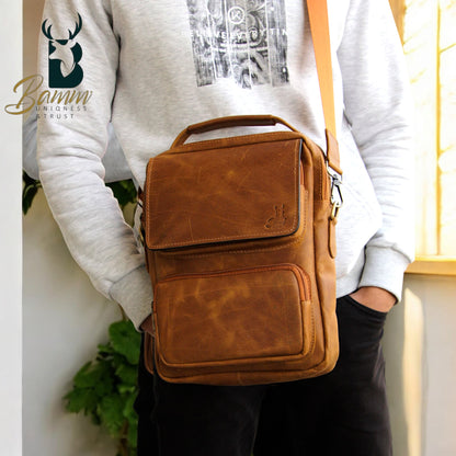 Natural Leather Bag Cross From Bamm With Hand Bag Bamm Gift