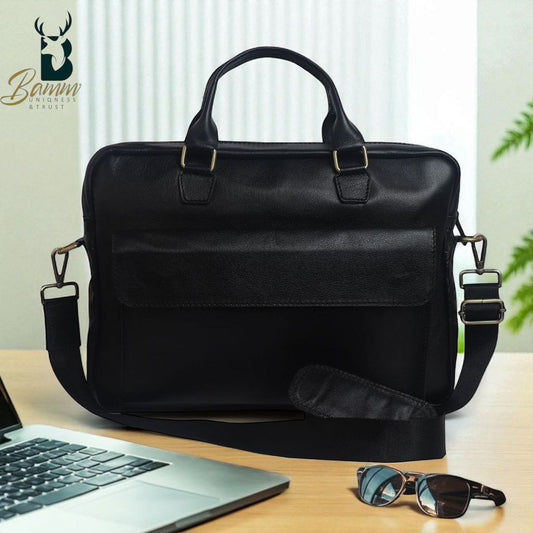 Leather Fashion Business Shoulder Messenger Crossbody Bag From Bamm