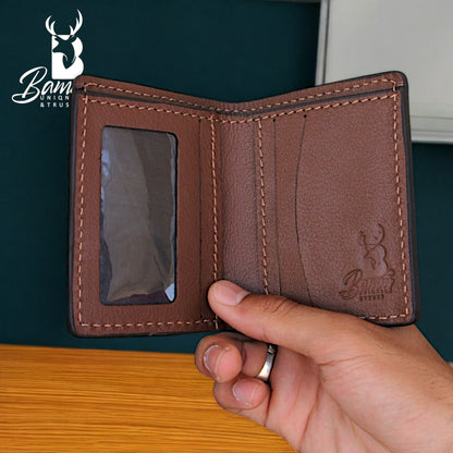 BAMM Genuine Leather Wallet for Men –  Compact Bifold with Card & Cash Slots