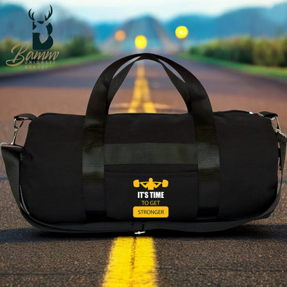 Men's Gym Bag – Water-Resistant Polyester – Side & Front Zipper – Rust-Free Hardware – Imported Satin Handle – Durable & Functional 1111