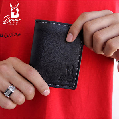 BAMM Genuine Leather Wallet for Men –  Compact Bifold with Card & Cash Slots