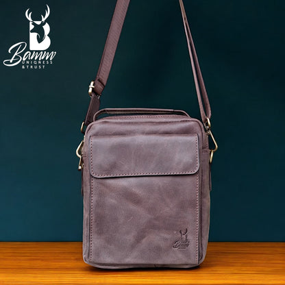 Natural Leather Men's Crossbody Bag – Premium Arizona Leather | شنطة كروس جلد طبيعي رجالي أنيقة وعملية