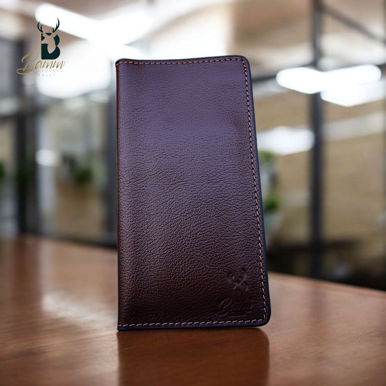 Genuine Leather Travel Wallet – Passport Holder with 13 Card Slots & 4 Large Pockets