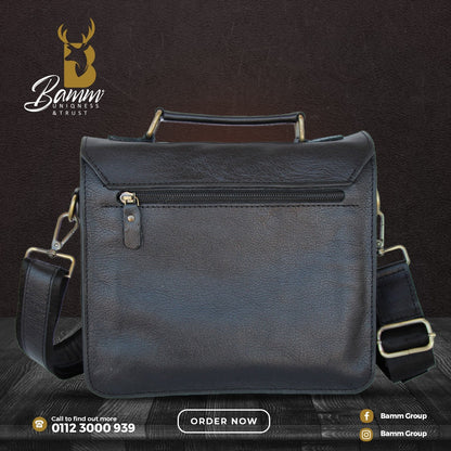 Men's leather shoulder bag-2806