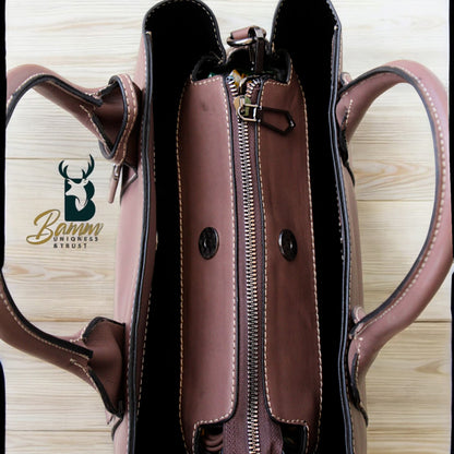 Elegant Women's Genuine Leather Handbag – Spacious & Stylish