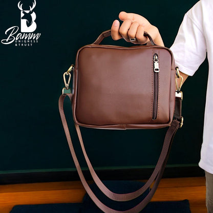 High-quality leather men's crossbody bag-2225