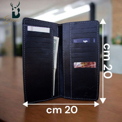 Genuine Leather Travel Wallet – Passport Holder with 13 Card Slots & 4 Large Pockets