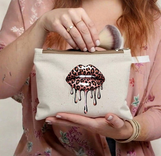 Multi-Use Makeup Organizer Bag – Heavy Duty Duck Cotton, Washable with Digital Print