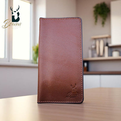 Genuine Leather Travel Wallet – Passport Holder with 13 Card Slots & 4 Large Pockets