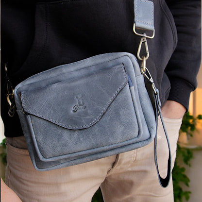 Men's Genuine Leather Crossbody Bag – Stylish & Practical Design