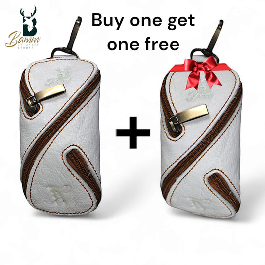 Genuine Leather Keychain With Special Offer "Buy One Get One Free"