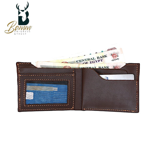 Leather passport wallet with card slots 2213