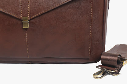Leather Fashion Business Shoulder Messenger Crossbody Bag From Bamm
